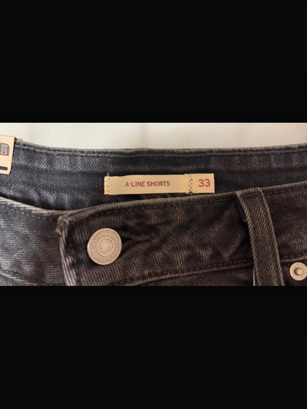 Levi's Black Women's High-Rise Denim Shorts - Picture 4 of 4